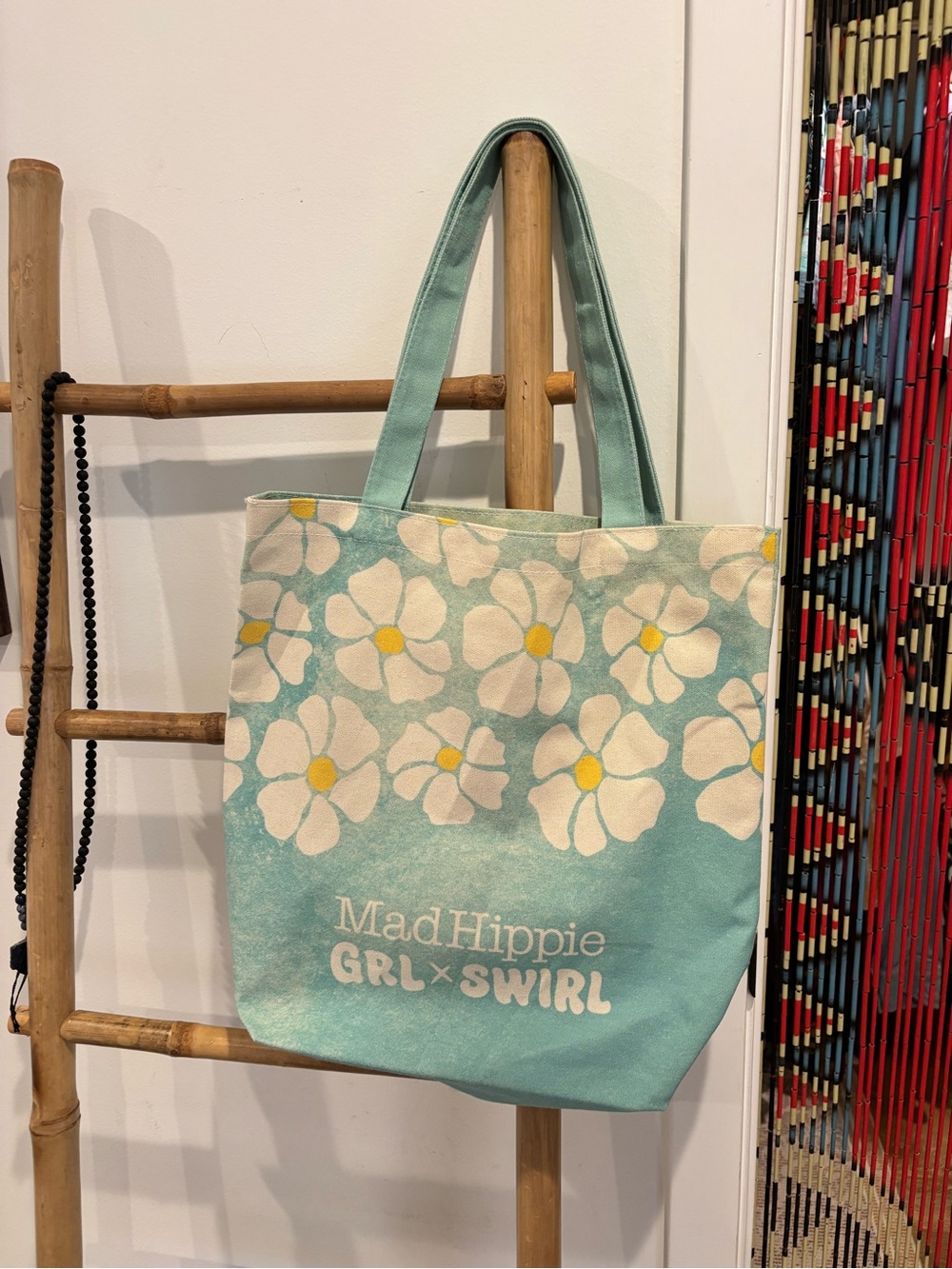 Mad hippie Grl x Swirl canvas tote bag